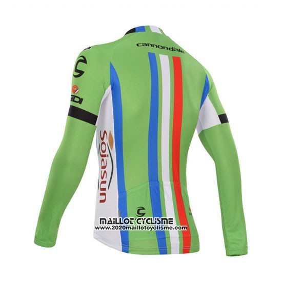 2014 Maillot Ciclismo Cannondale Champion Nouvelle Zelande Manches Longues et Cuissard